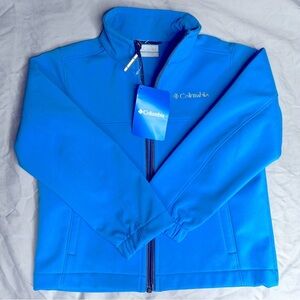 NWT Columbia Fun Box EXS Softshell Fleece Lined Youth Jacket Blue XS (6-7)